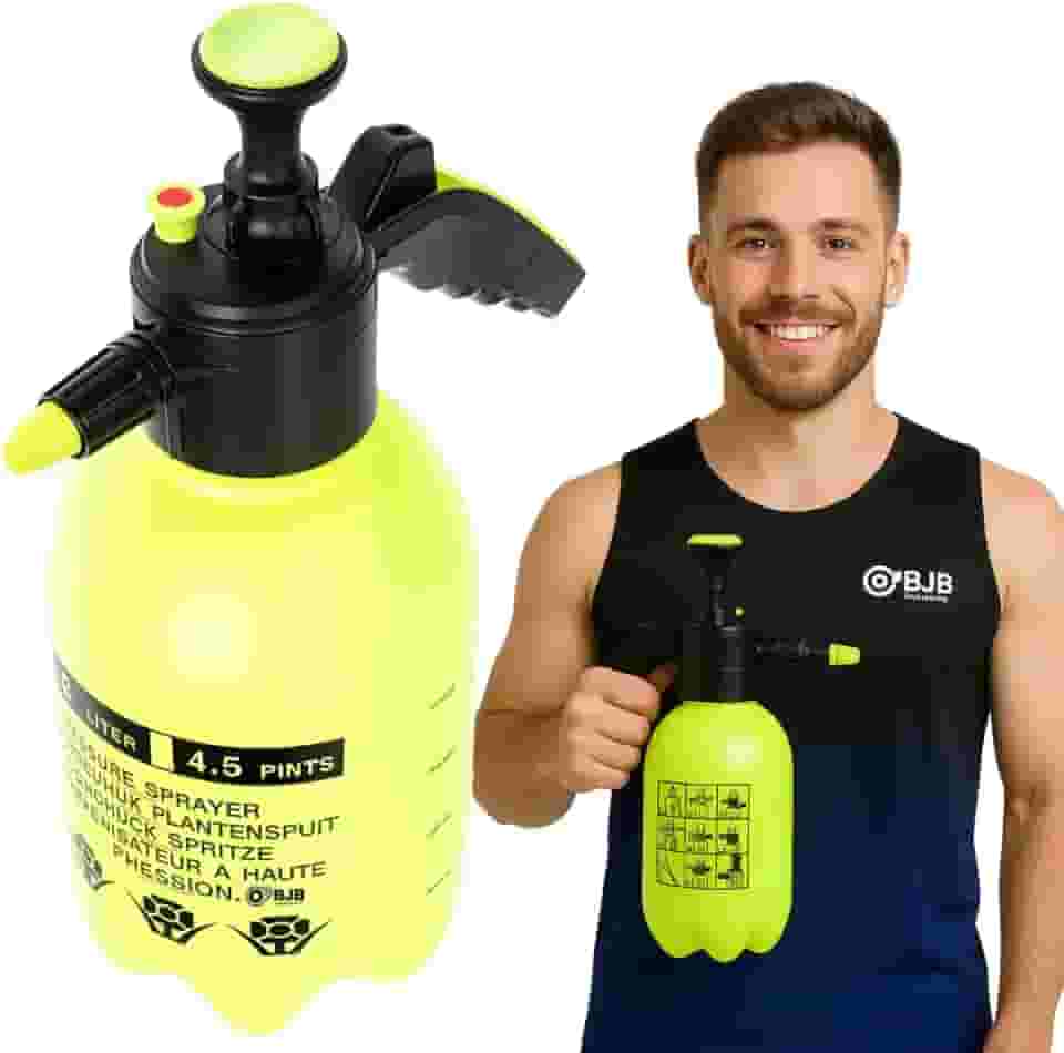 Pulverizador Água Espuma Manual, Bomba De Compressão 2 Litros - Pulverização de Plantas e Limpeza Geral, Borrifador Compressão Prévia Jato Regulável Trava Para Pulverização Contínua Uso Doméstico