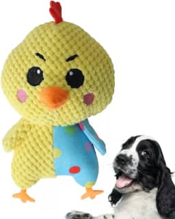 Brinquedo De Pelúcia Pintinho Mordedor Apito Para Cães Gatos