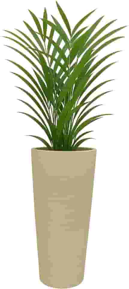 Vaso De Planta Grande Coluna Ibiza Decorativo Luxo Moderno Texturizado (BEGE)