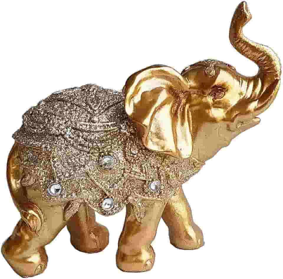 Elefante Decorativo Em Resina Indiano Sabedoria Sorte K (K200)