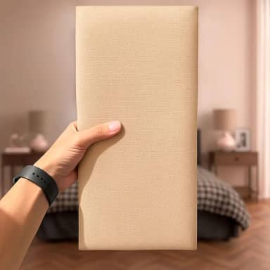 Módulo Estofado Cabeceira Placa Cama Box Adesiva (Bege, Solteiro)