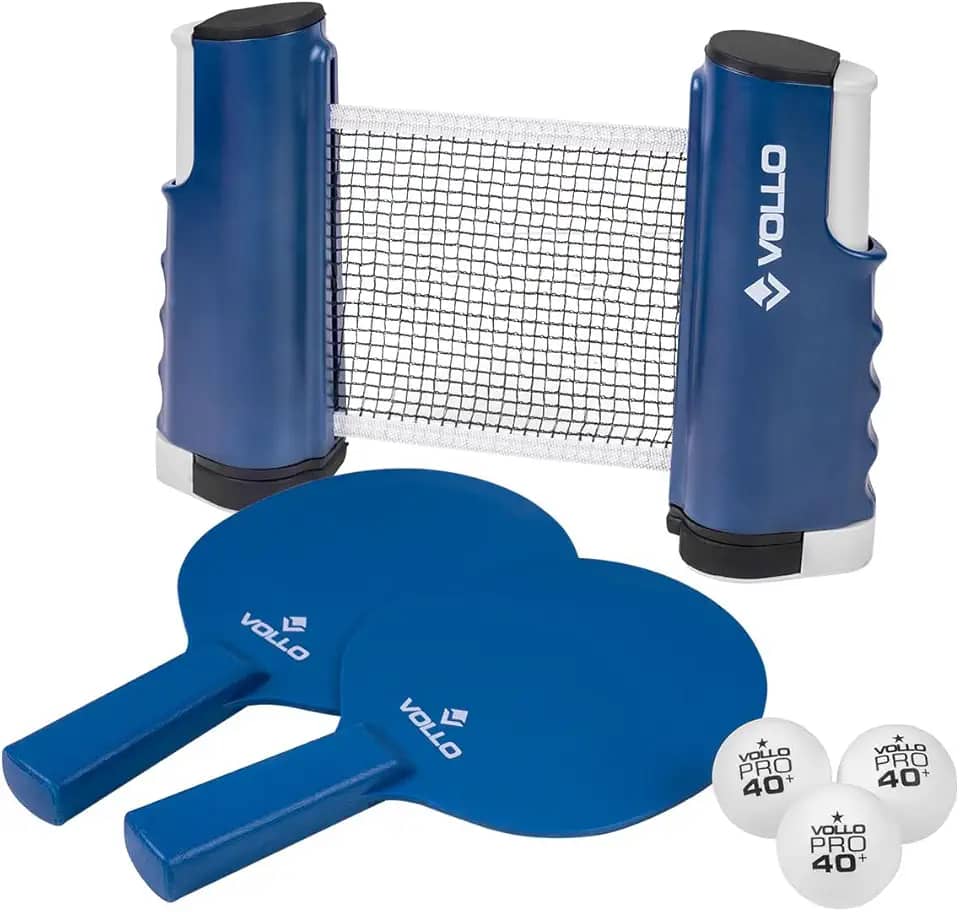 Kit Ping-Pong Vollo 2Raquete+3Bolas+Suporte/Rede VT810-R Unissex