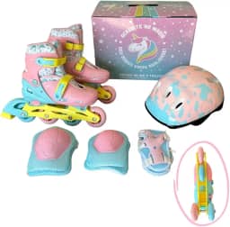 Patins Infantil 2 em 1 Inline Triline Glumi Tamanhos Ajustáveis