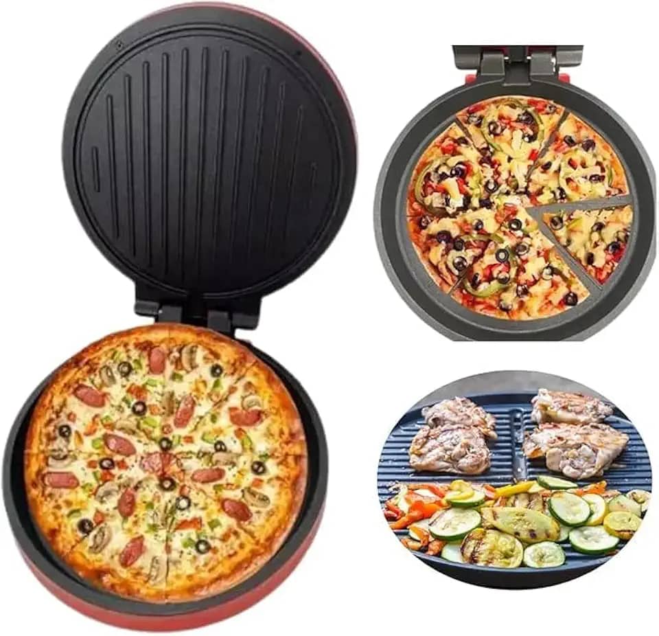 Máquina Elétrica Pizza Bancada Antiaderente Crocante 1000w (110V)