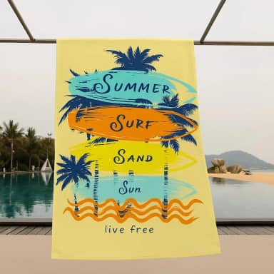 Toalha Estampada Grande 1,40m x 70cm Macia Absorve Piscina Praia Várias Dona Delicada Modelo (PRANCHAS SURF)