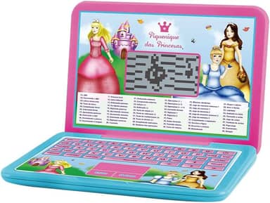 Laptop Infantil Bilingue 60 Atividades Princesas, DM Toys