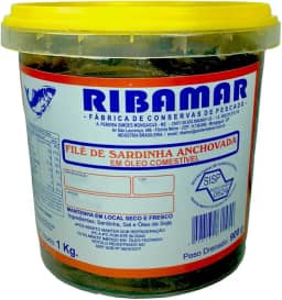 File de Sardinha Anchovada Ribamar em Óleo Comestível 900g