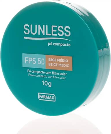 Pó Compacto Sunless Medio com Efeito Matte Aveludado e Vitamina E FPS50 10g