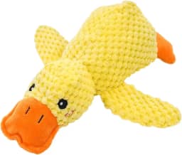Lencyh Brinquedo de Pato Estridente para Cães - Interativo, Calmante e Bonito | Brinquedo de Pelúcia com Som para Mastigar - 2024