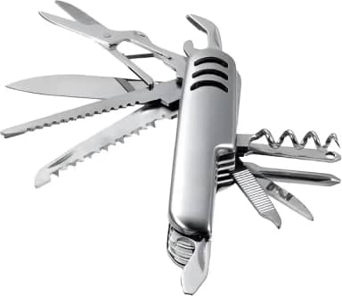 Canivete Suíço Multifuncional 11 Funções Aço Inoxidável 15cm Aberto e 9cm Fechado Compacto Resistente e Ideal para Camping Pesca e Viagem