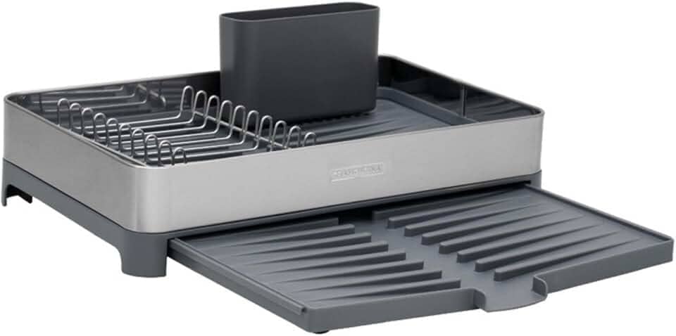 Escorredor de Louça Tramontina Plurale em Aço Inox e Polipropileno com Bandeja 61537/300