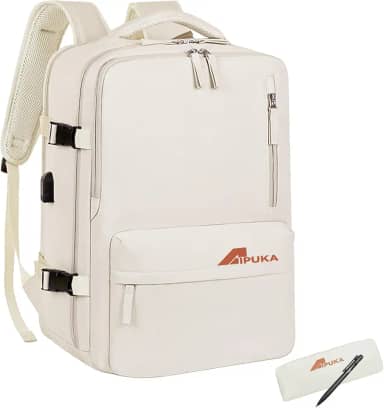 Mochila de Viagem Grande, Mochila para Laptop Feminina ImpermeáVel para Fazer Trilha E Esportes Ao Ar Livre Mochila Escolar Com Porta de Carregamento Usb Compartimento para Sapatos