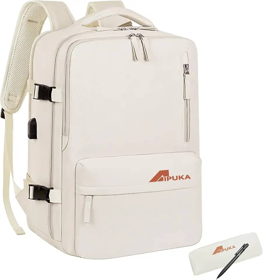 Mochila de Viagem Grande, Mochila para Laptop Feminina ImpermeáVel para Fazer Trilha E Esportes Ao Ar Livre Mochila Escolar Com Porta de Carregamento Usb Compartimento para Sapatos