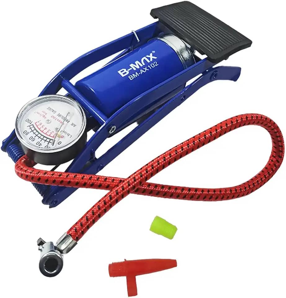 Bomba De Ar Pedal Alta Pressão Pneu Moto Bicicleta Colchão