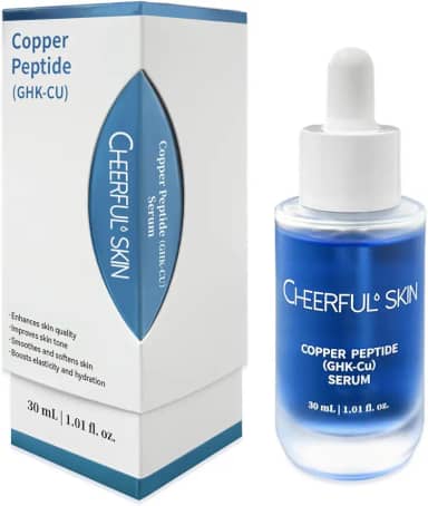 GHK- Sérum de peptídeo de cobre – Soro facial antienvelhecimento para firmeza da pele, redução de rugas, hidratação e aumento de colágeno, 30 ml
