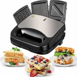 Maquina 3 Em 1 Waffle Grill Sanduicheiras 110v e 220v(110v)