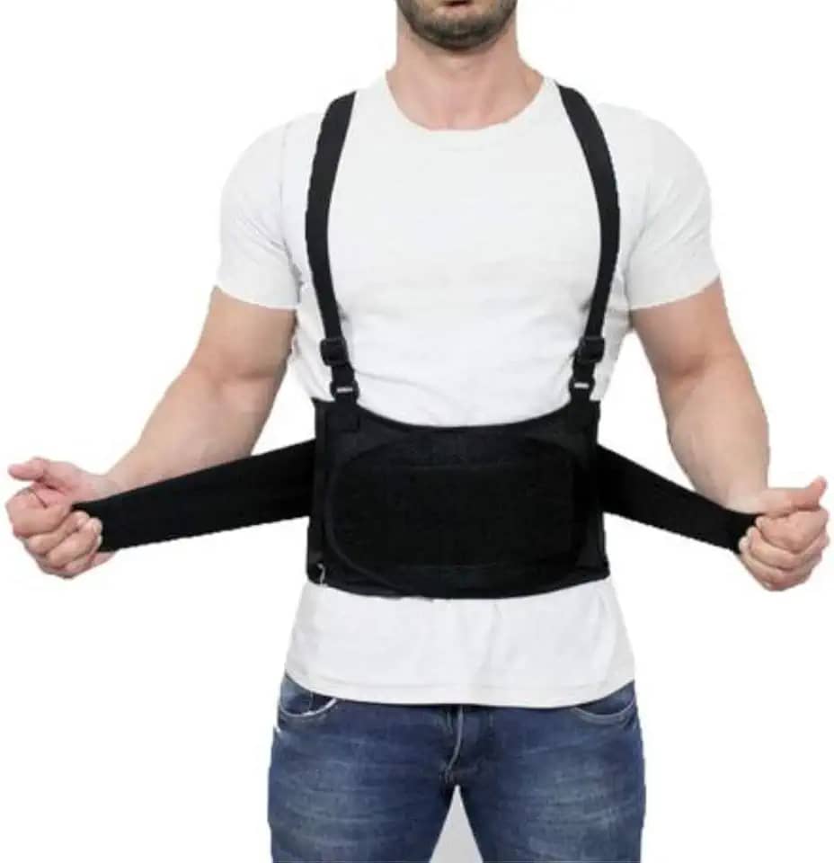 Cinta Lombar Ergonomica Proteção Para Coluna Ideal Para Carregar Peso Transporte de Cargas Treinos Pesados Levantar Peso Postura Correta Estoquistas (G)