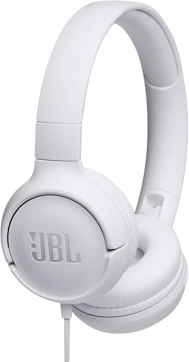 JBL TUNE 500 – Fones de ouvido supra-auriculares com fio – Branco