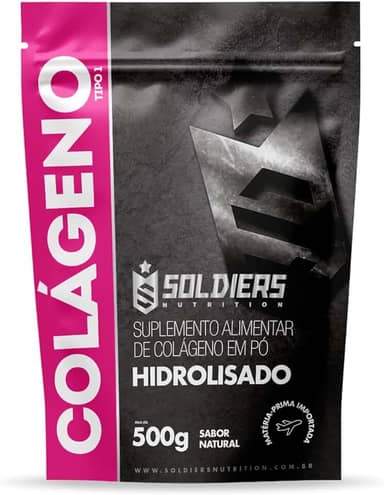 Colágeno Hidrolisado 500g - 100% Puro Importado - Soldiers Nutrition