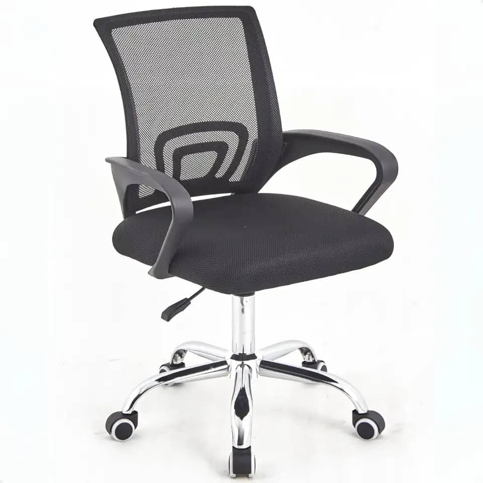 Cadeira Diretor Escritório Giratória Cor Preto Barata Mesh Regulagem Altura prime.office P110