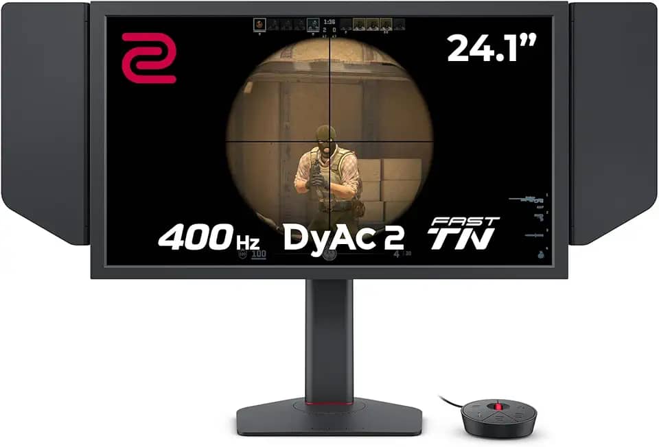 Monitor Gamer BenQ ZOWIE Xl2566x+ para PC com 24.1', 400Hz, 1ms, Shielding Hood, Tecnologia DyAc 2.0, Color Vibrance, Black eQualizer, S Switch