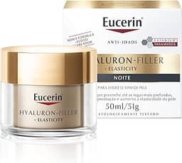EUCERIN Creme Facial Anti-idade Firmador Noite 50ml, Elasticity, Pele Madura, Hyaluron-Filler, Ácido Hialurônico, Antirrugas