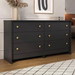 Cômoda 136cm com 6 Gavetas Flex Multimóveis Mp4275 Preto