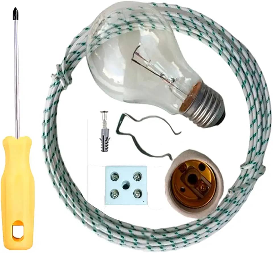 Kit Lâmpada Extra Forte Para Churrasqueira Fio 4 Metros 220v