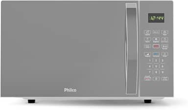 Micro-ondas Philco 28L Prata Espelhado Pintura Limpa Fácil PMO30S 127V