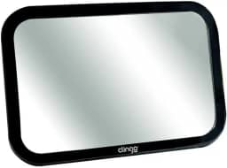 Clingo Espelho Retrovisor Retangular Square Para Auto Preto Tamanho Único