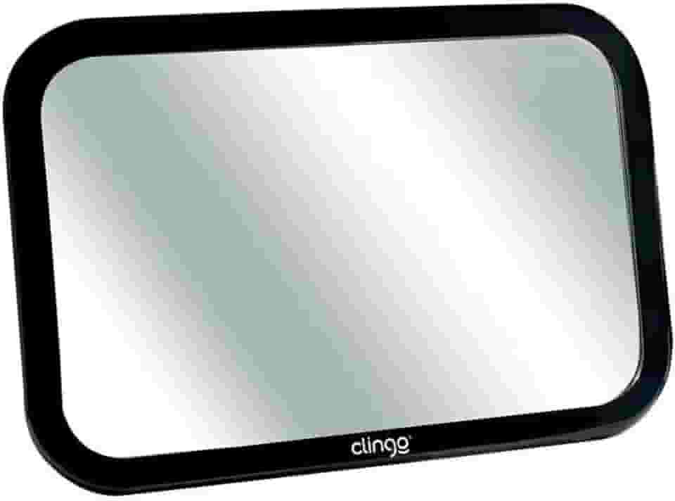 Clingo Espelho Retrovisor Retangular Square Para Auto Preto Tamanho Único