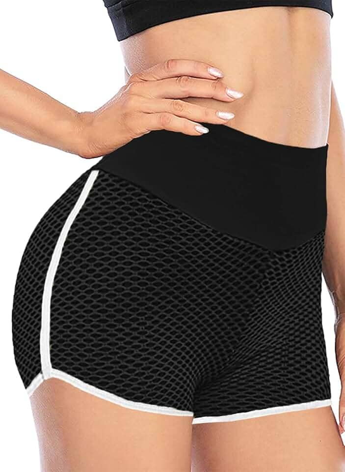 Meia-calça feminina atlética levanta bumbum com controle de barriga para exercícios e ioga, corrida, texturizada, cintura alta