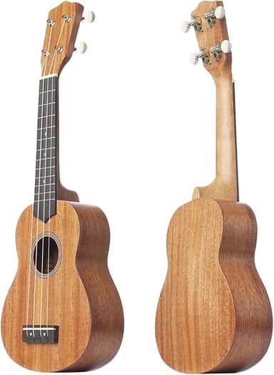 Ukeleles Ukulele de 53 cm, mini instrumento musical de madeira maciça com cordas, alça de martelo de polegar para iniciantes, ukuleles