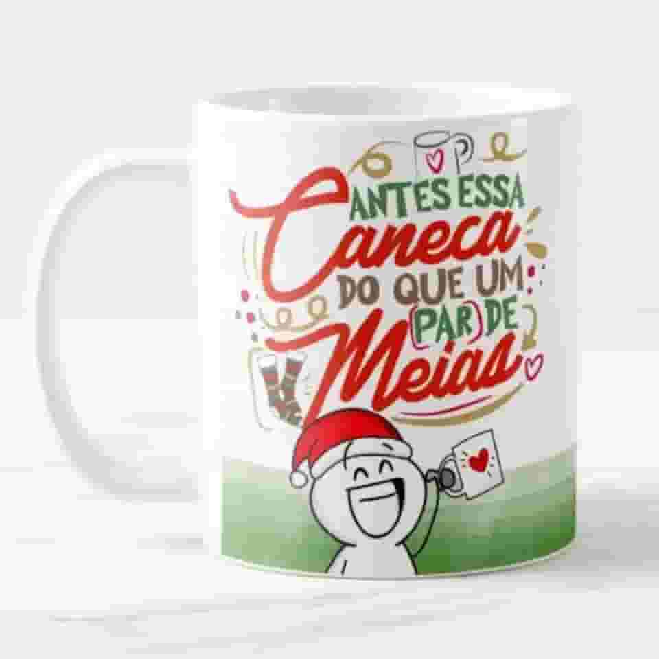 Caneca Amigo Secreto Amigo da Onça Inimigo Oculto Zueira Com Bonequinhos