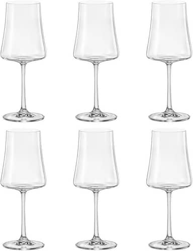 Jogo de 6 tacas para vinho branco Xtra em cristal ecologico 360ml A23,5cm