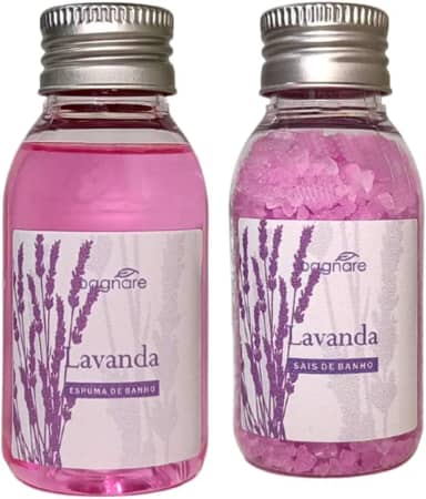 Kit 1 Sais De Banho 1 Espuma Para Banheira Lavanda Hidro Ofurô 60ml