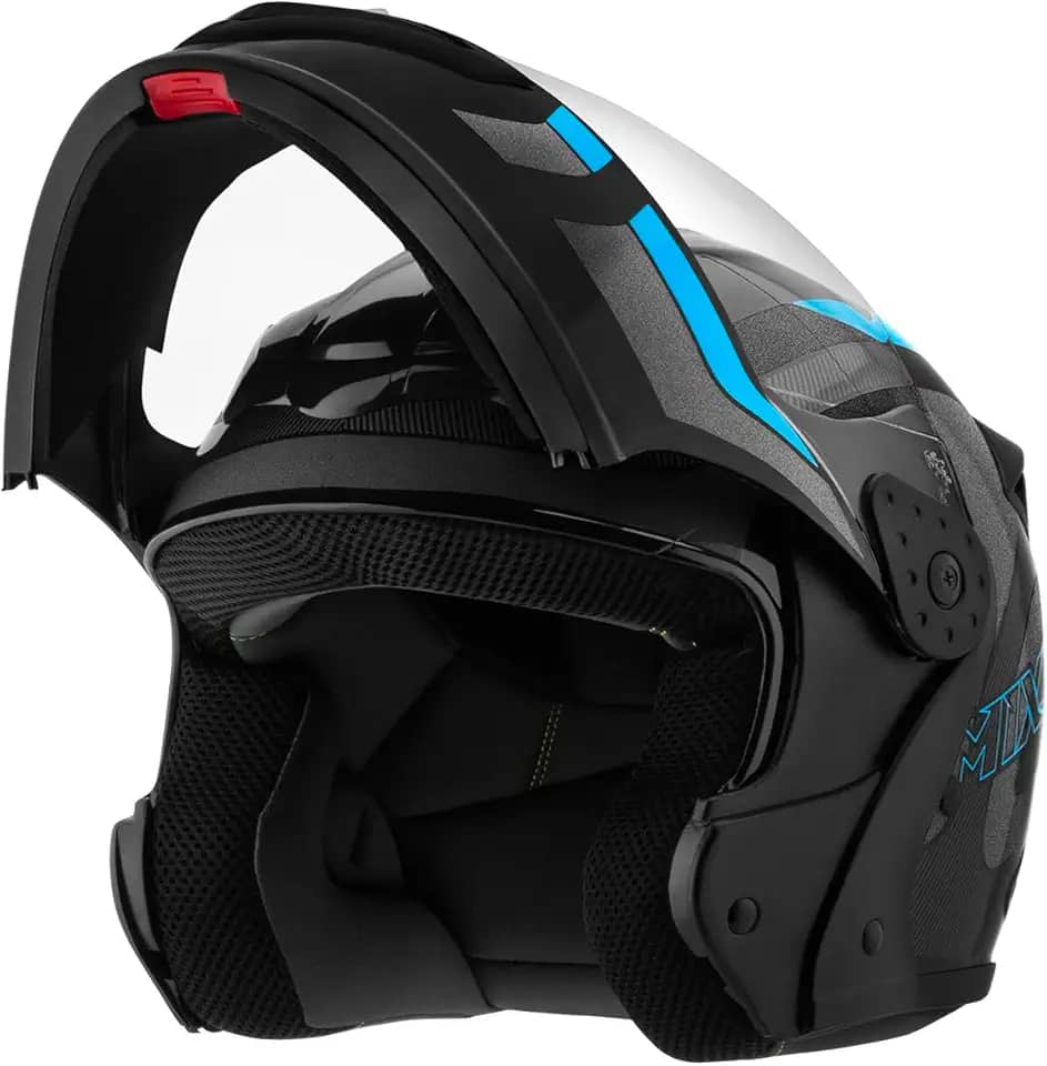 Capacete de Moto Mixs MX Gladiator Articulado Escamoteável Robocop