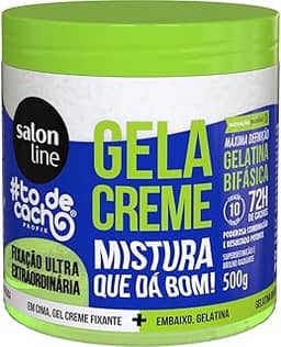 Salon Line, Gel&Creme, #todecacho, Fixação Ultra Extraordinária, Vegana - Para Cabelos Ondulados, Cacheados e Crespos