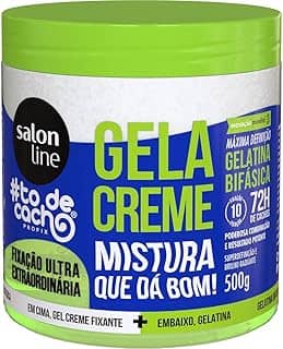 Salon Line, Gel&Creme, #todecacho, Fixação Ultra Extraordinária, Vegana - Para Cabelos Ondulados, Cacheados e Crespos