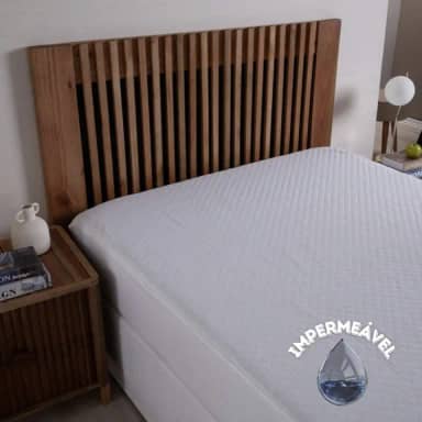 Capa De Colchão Impermeável Matelado Casal Padrão Branco