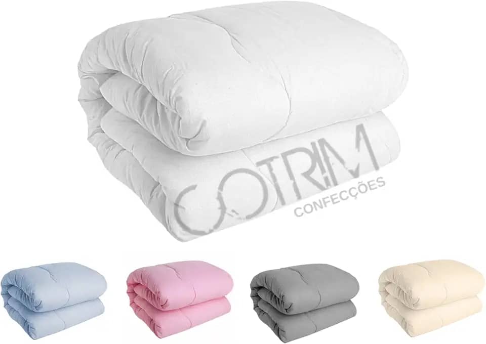 Edredom SOLTEIRO Algodao 200 FIOS Avulso Dupla face (BRANCO, SOLTEIRO (ALGODÃO))