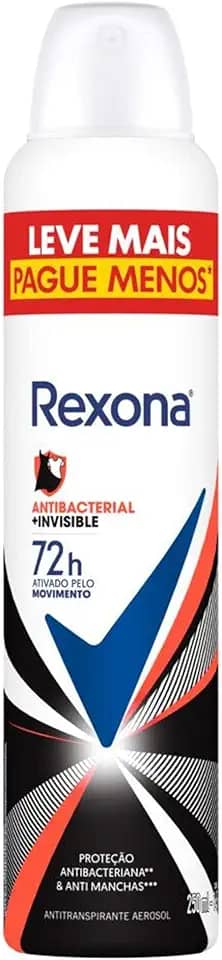 Rexona Antitranspirante Aerosol Antibacterial Invisible 250 ml