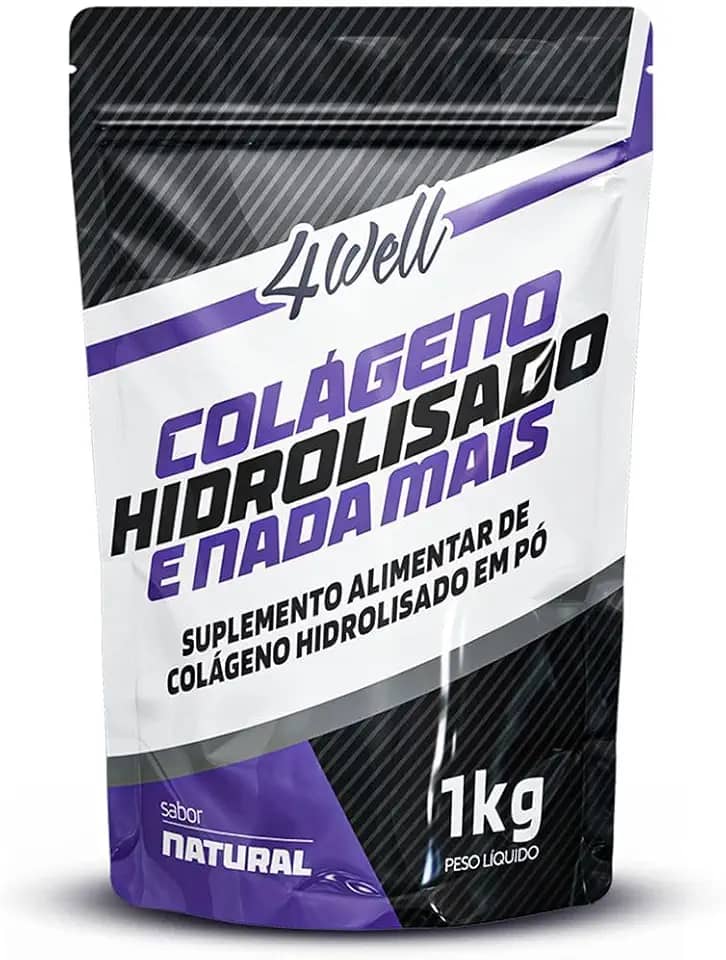Colágeno Hidrolisado em Pó 4well 1kg Tipo I Sabor Natural
