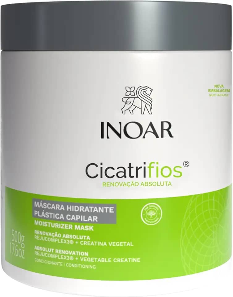 Inoar, Máscara Capilar CicatriFios – Hidratação, Brilho Intenso, Antifrizz e Recuperação dos Fios com Rejucomplex3-500g