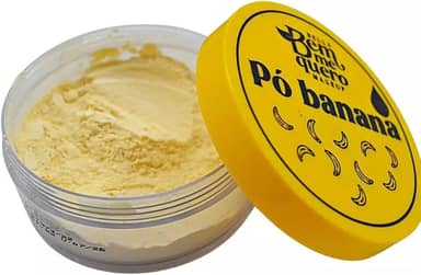 Pó Facial Banana Translúcido Finalizador Efeito Matte Longa Duração Maquiagem Controla Oleosidade, Sela a Make, Reduz Brilho e Poros, Sem Marcar