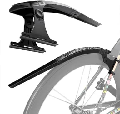 2 peças de para-choque universal ajustável para bicicleta de estrada, conjunto de protetor de lama traseiro + para-lamas dianteiros para bicicleta Melon Bike Gravel Bike Mountain Bike, 34 cm