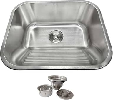 Tanque Lavanderia Escovado 44x44 Aço Inoxidável 304 Premium