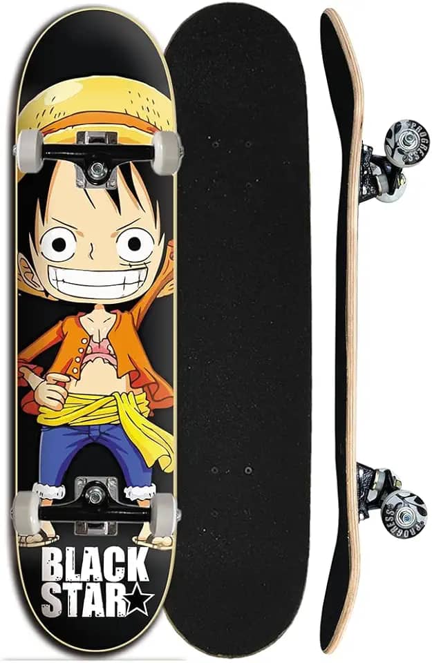 Skate semi profissional Completo Black Star - Pirata