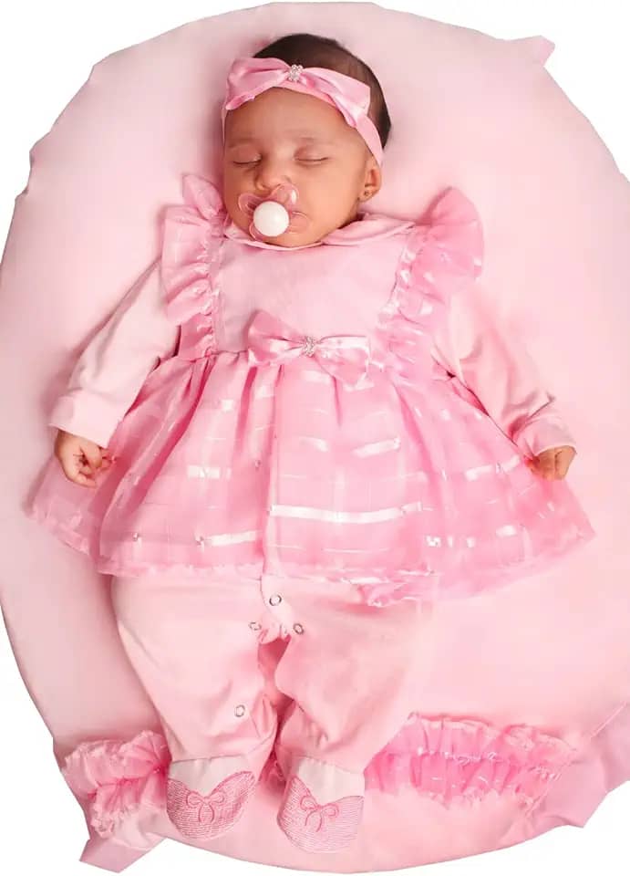 Saída Maternidade Menina Bailarina 04 peças Roupas de Bebê