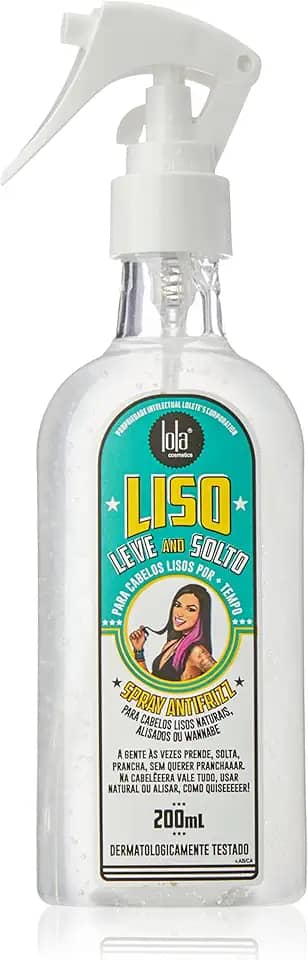 Liso Leve e Solto Spray Antifrizz 200ml , Lola Cosmetics
